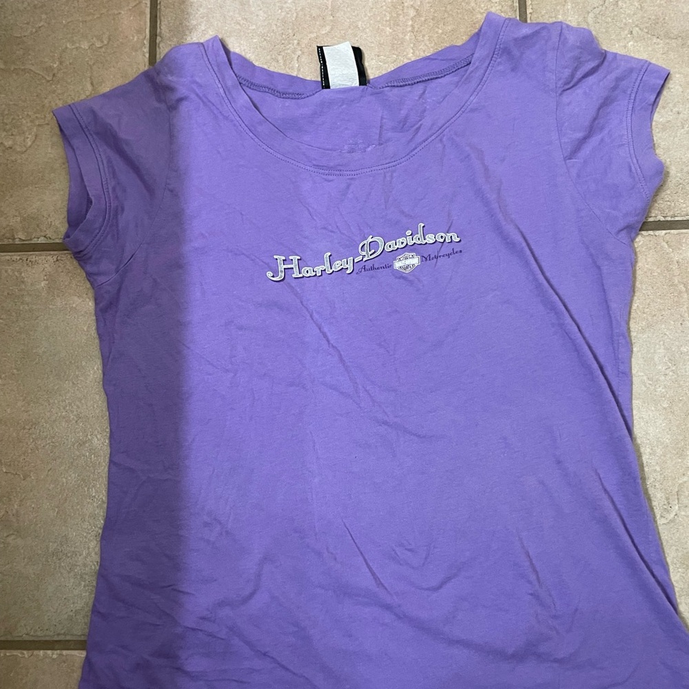 Vintage purple Harley Davidson, short sleeve top women’s